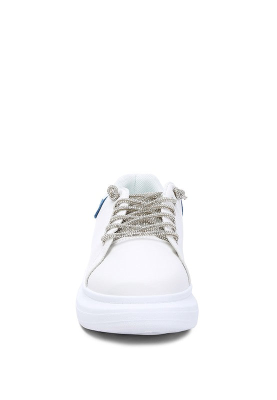 Jaxen Rhinestones Lace Up Sneakers