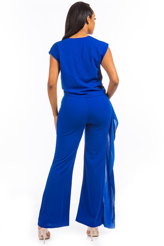 BLUE TWO PIECE PANT SET