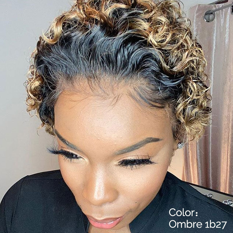 Exotic short curly hair wig