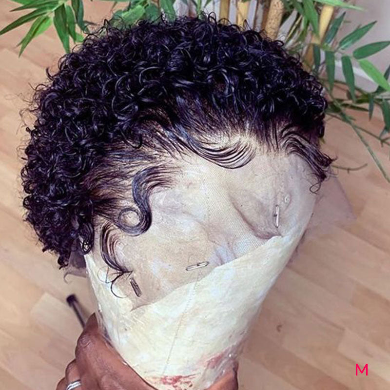 Exotic short curly hair wig