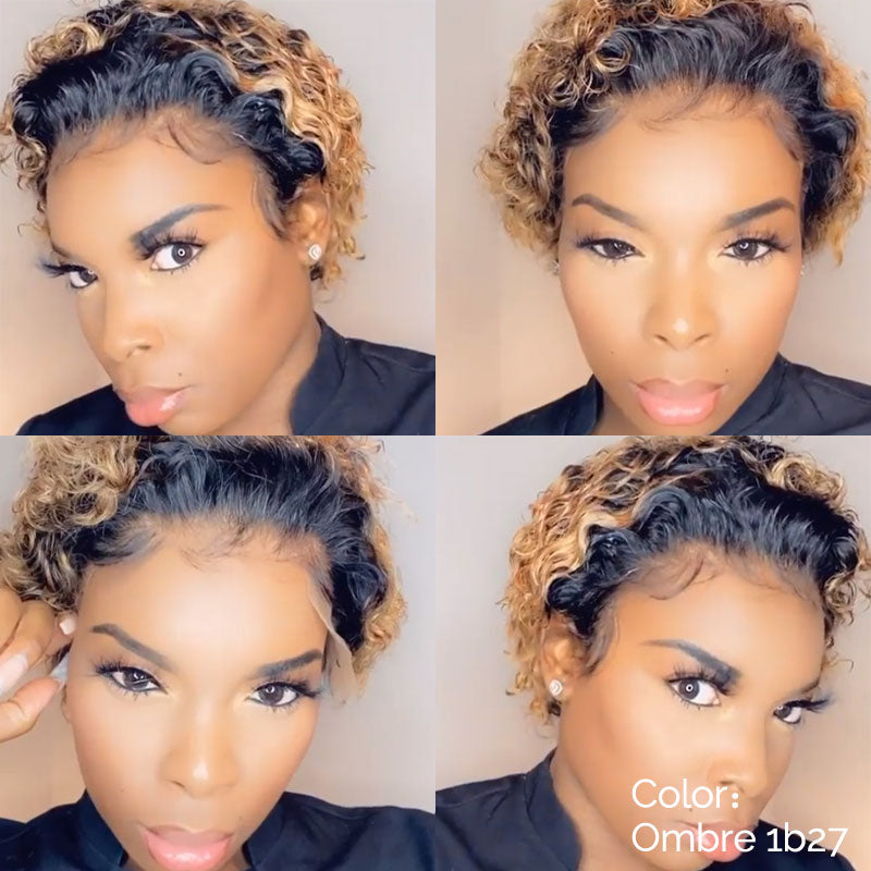 Exotic short curly hair wig