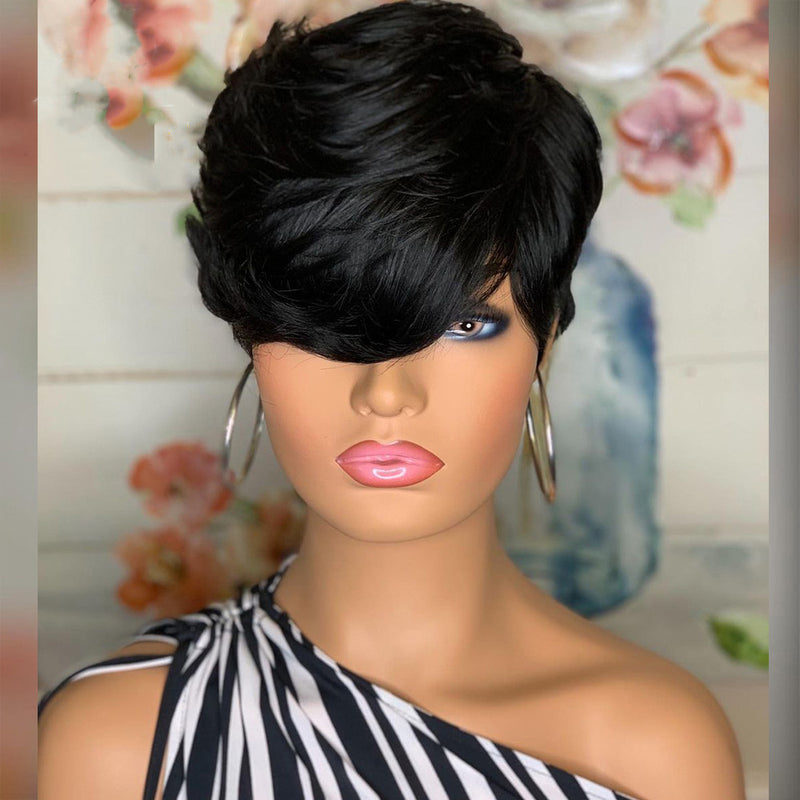 Synthetic Fluffy Short Straight Hair wig