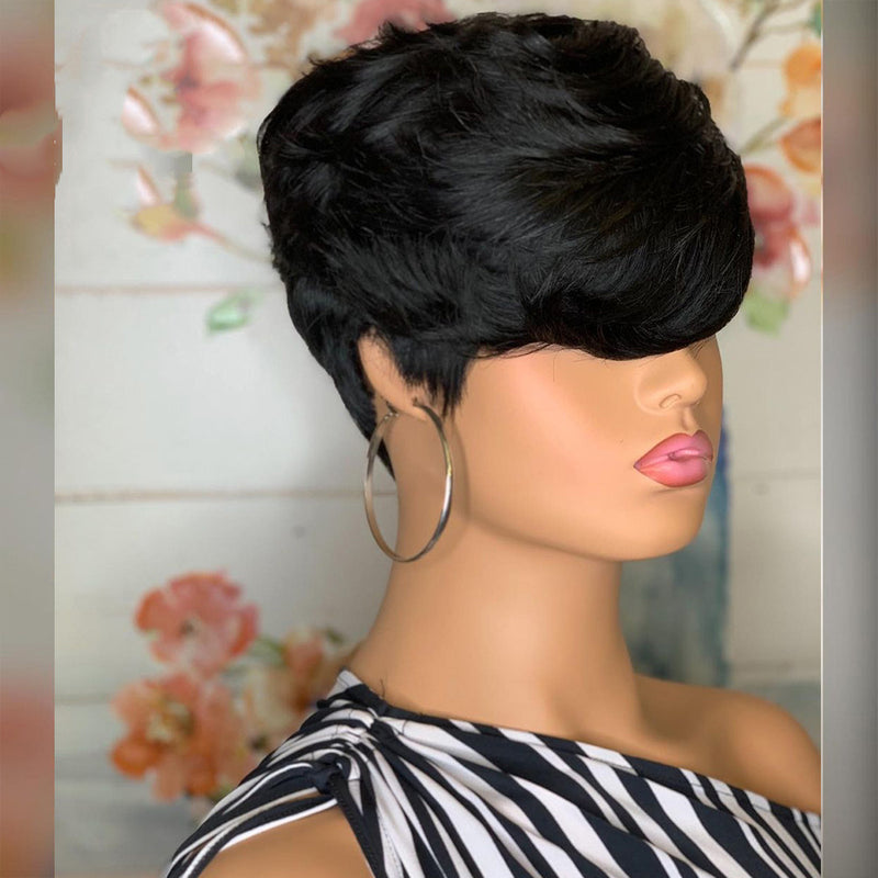 Synthetic Fluffy Short Straight Hair wig