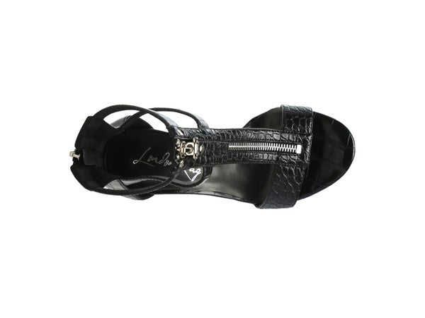 FELICITY Zip Up Croc  Sandals