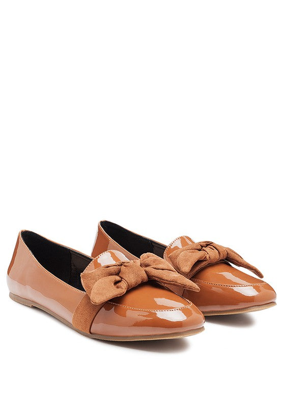 LONDON RAG CASUAL BOW LOAFERS