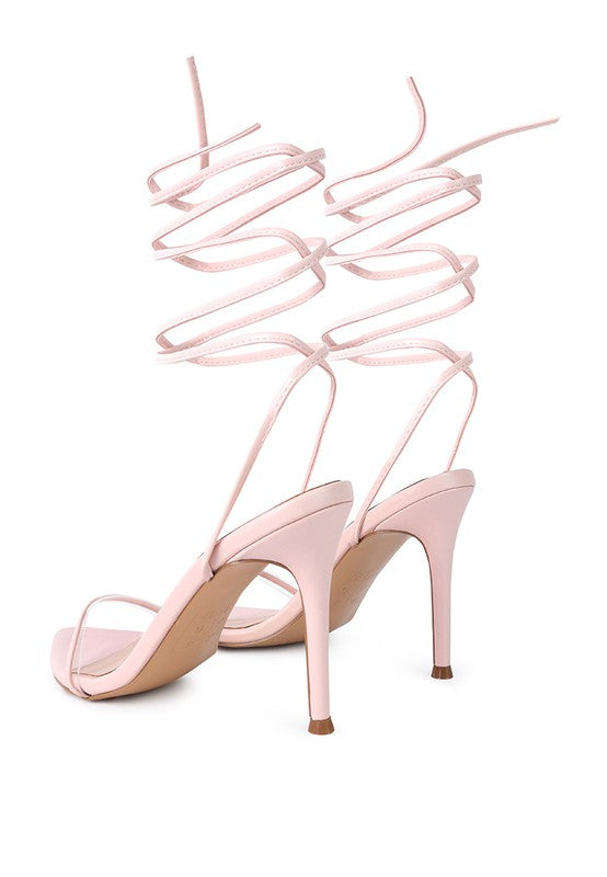 SPHYNX HIGH HEEL LACE UP SANDALS