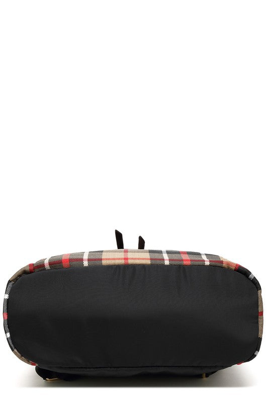 MKF Collection Nishi Plaid Backpack By Mia K