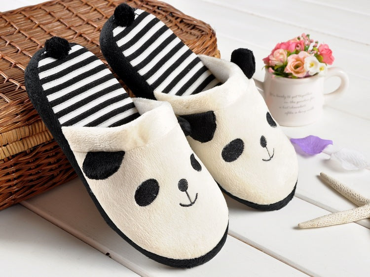 Cartoon panda plush slippers