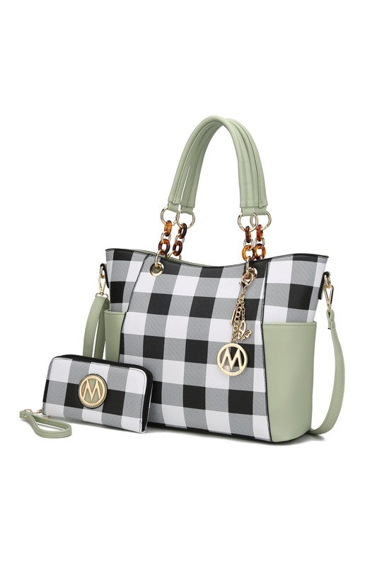 MKF Collection Mariely Checker Tote Bag by Mia K