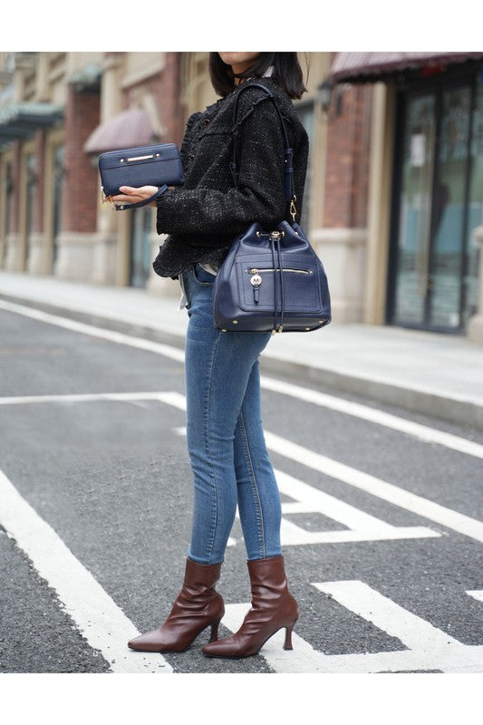 MKF Larissa Bucket Handbag with Wallet by Mia K