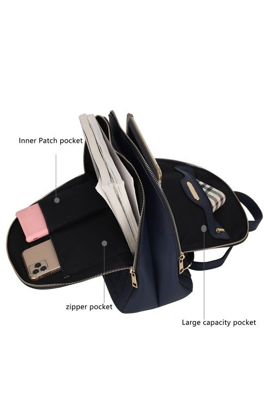 MKF Sloane Multi compartment Backpack by Mia K