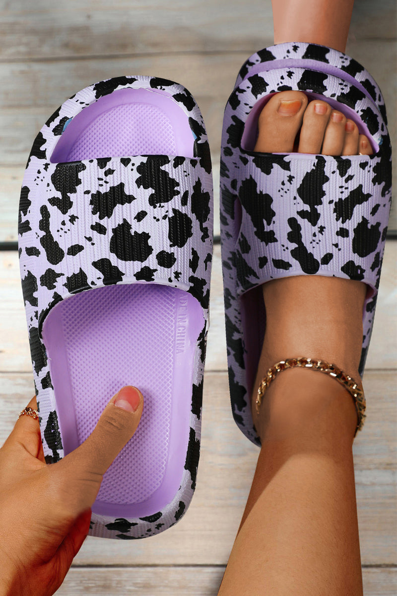 Wisteria Animal Print Thick Sole Slides Shoes