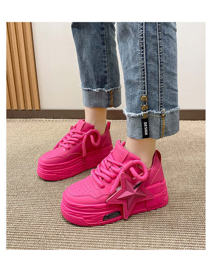 Women's Fashion Platform Star Sneakers