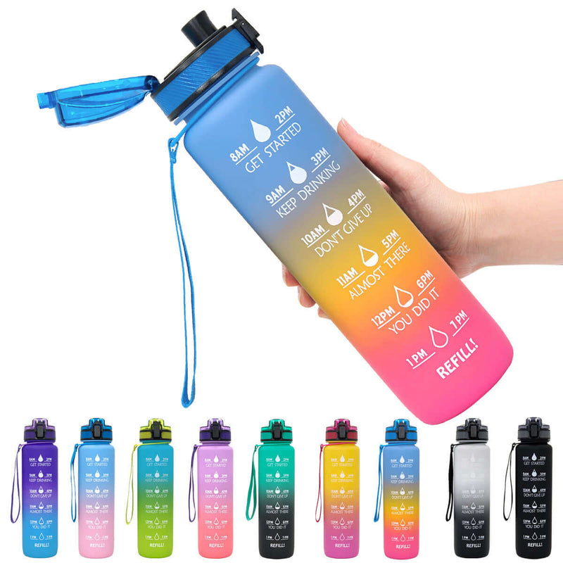 1L Motivational Sports fitness water Bottle