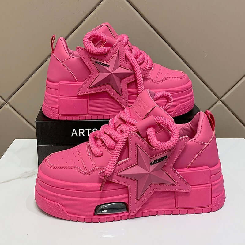 Women's Fashion Platform Star Sneakers