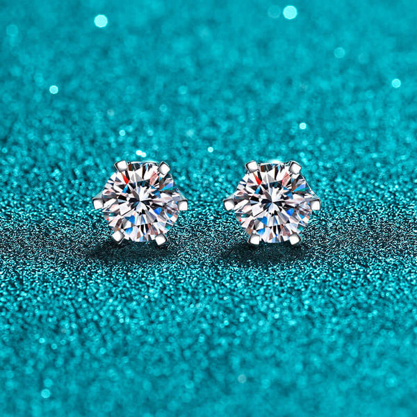 925 Sterling Silver Moissanite Earrings