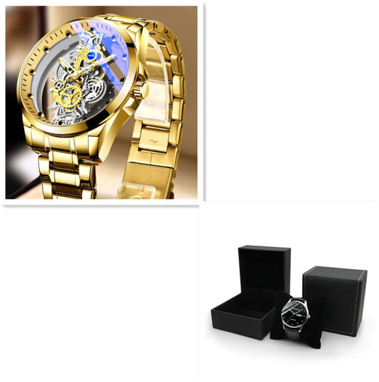 Men's Watch Skeleton Quartz Watch