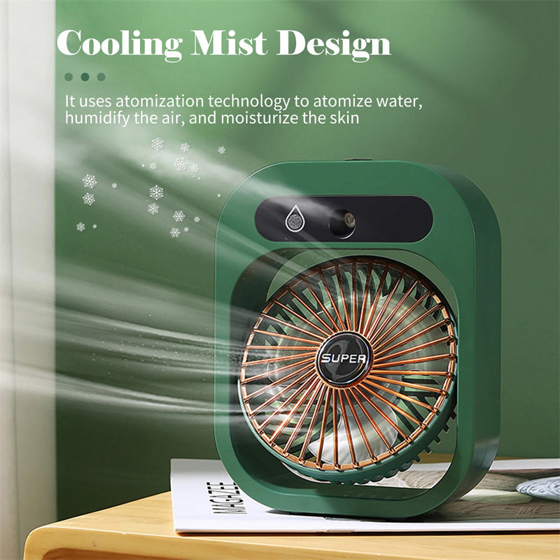 2-in-1 USB Misting Fan & Humidifier | Portable Cooling