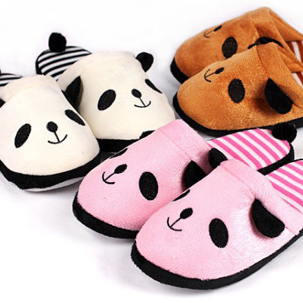 Cartoon panda plush slippers