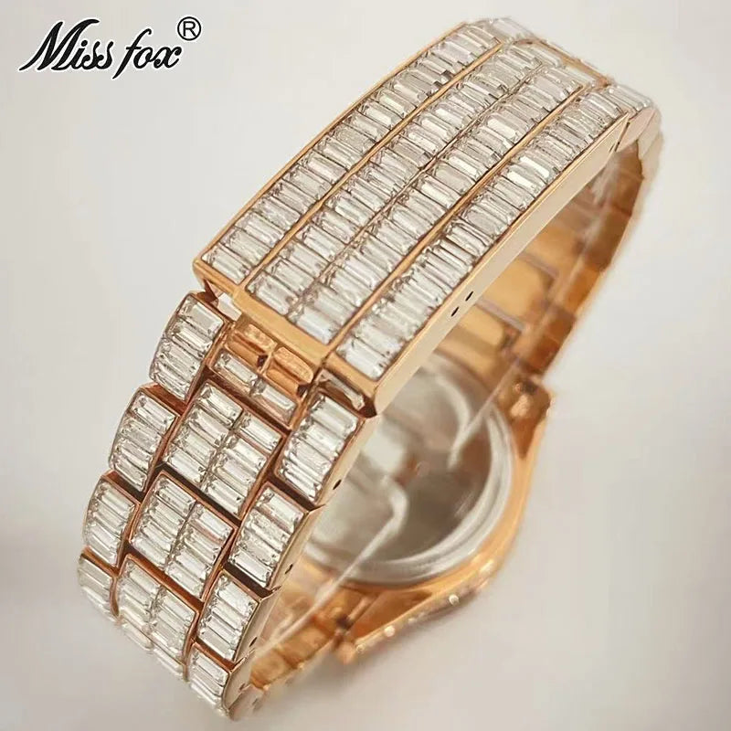 Miss Fox Luxury Multicolored Iced Watch For Men