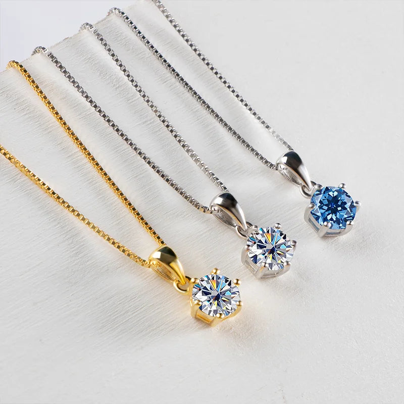 Certified Moissanite Pendant Necklace