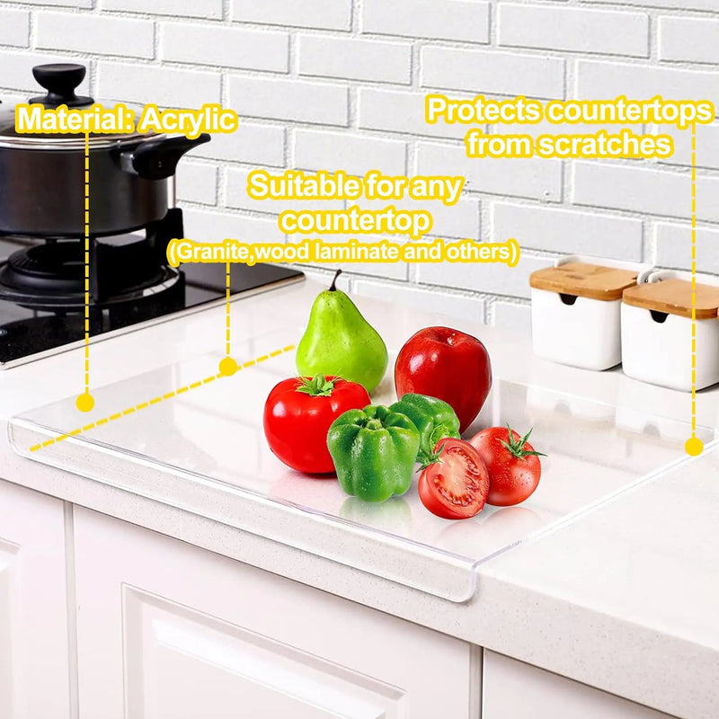 Acrylic Transparent Cutting Board With Anti-slip lip