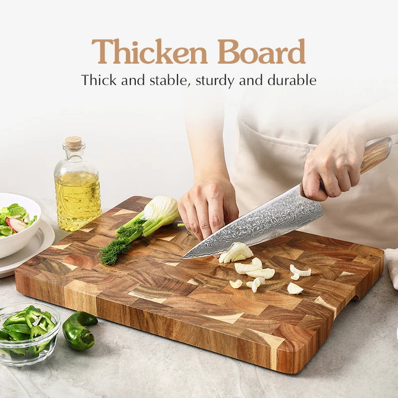 HEZHEN Premium Acacia Wood Splicing Chopping Board