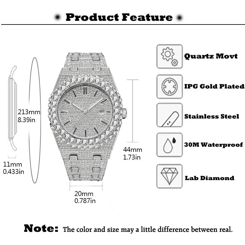 Men/Women Ice Quartz Watch