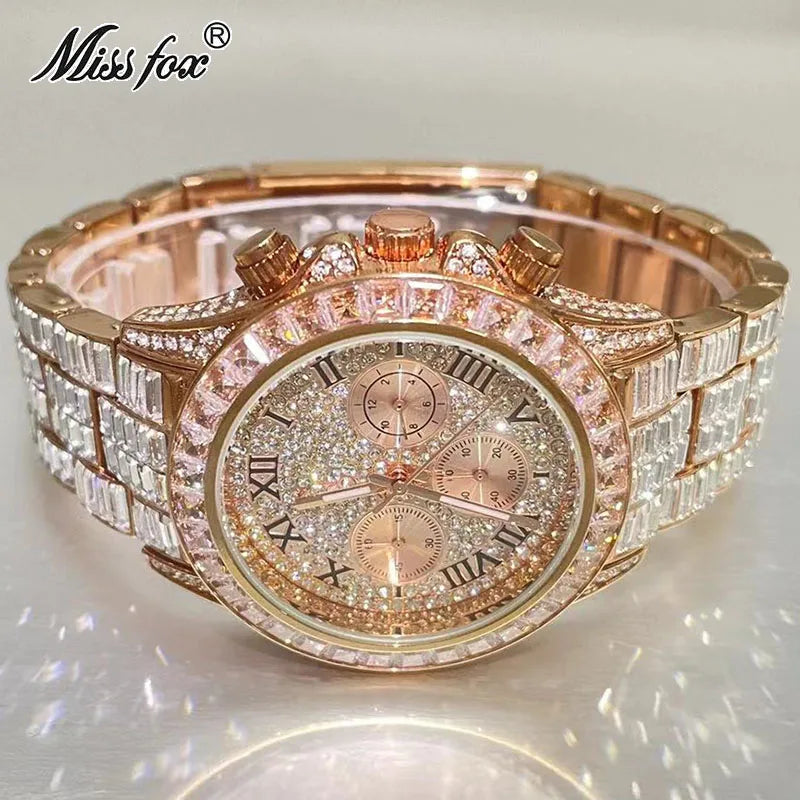 Miss Fox Luxury Multicolored Iced Watch For Men