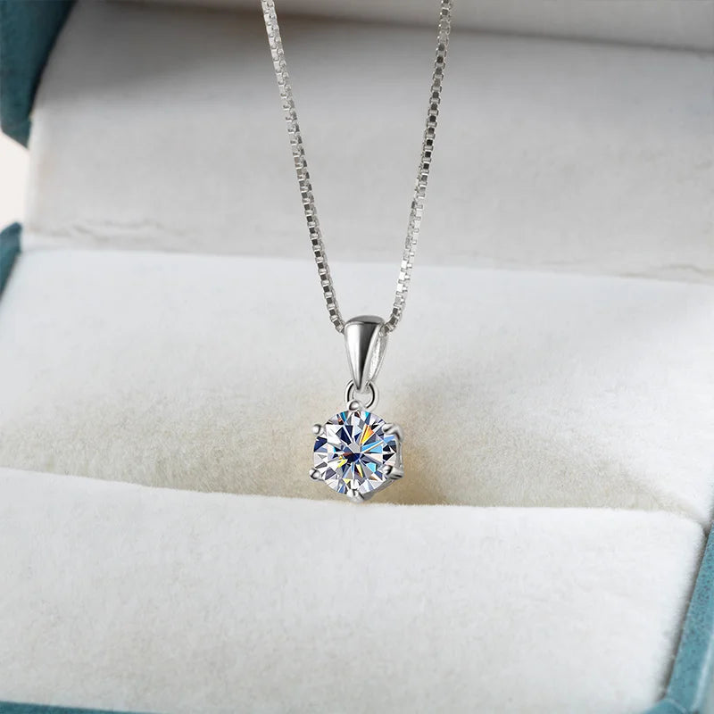 Certified Moissanite Pendant Necklace