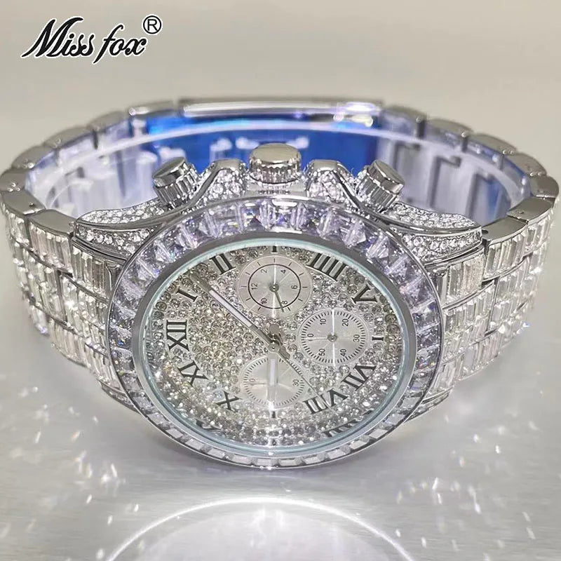 Miss Fox Luxury Multicolored Iced Watch For Men