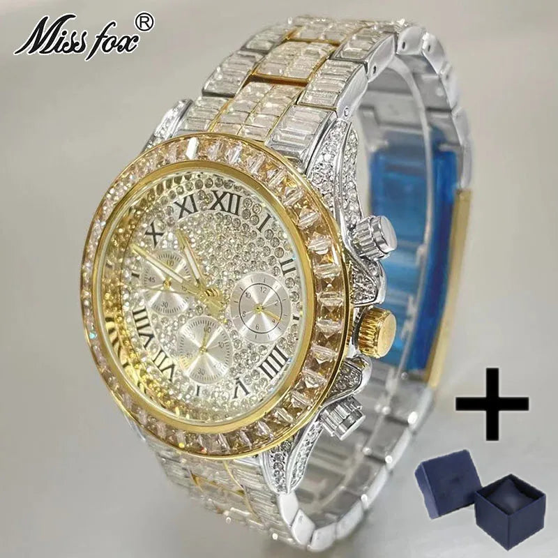 Miss Fox Luxury Multicolored Iced Watch For Men