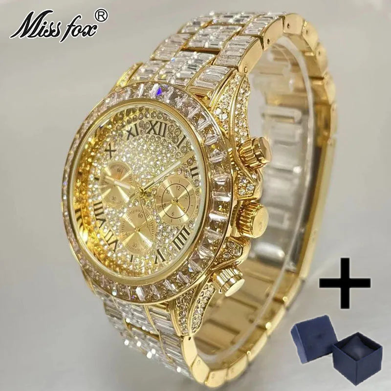 Miss Fox Luxury Multicolored Iced Watch For Men