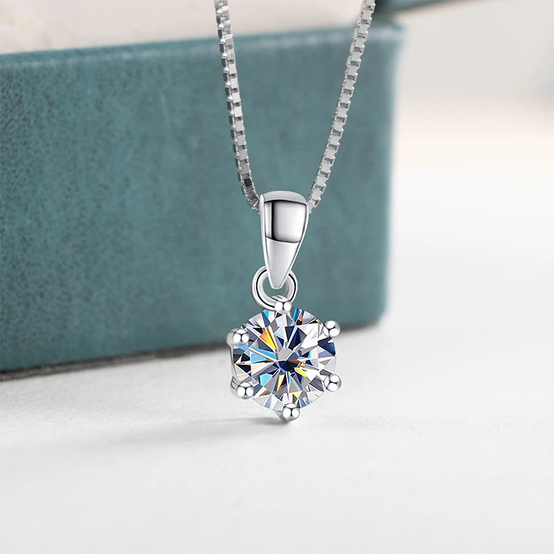 Certified Moissanite Pendant Necklace