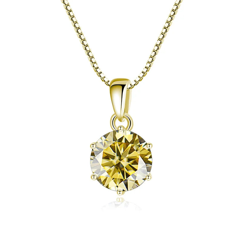 Certified Moissanite Pendant Necklace