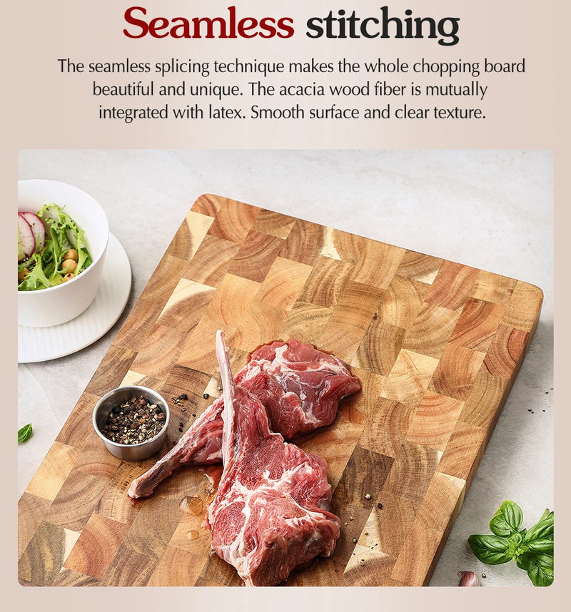 HEZHEN Premium Acacia Wood Splicing Chopping Board