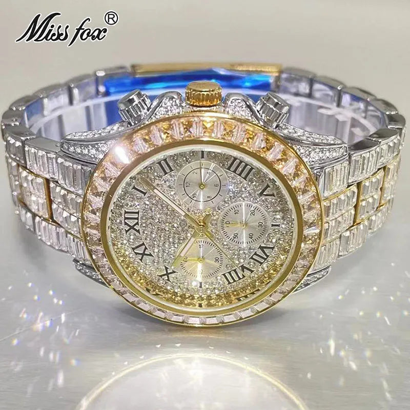 Miss Fox Luxury Multicolored Iced Watch For Men