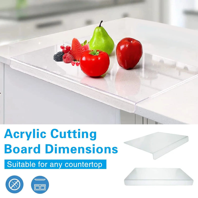 Acrylic Transparent Cutting Board With Anti-slip lip