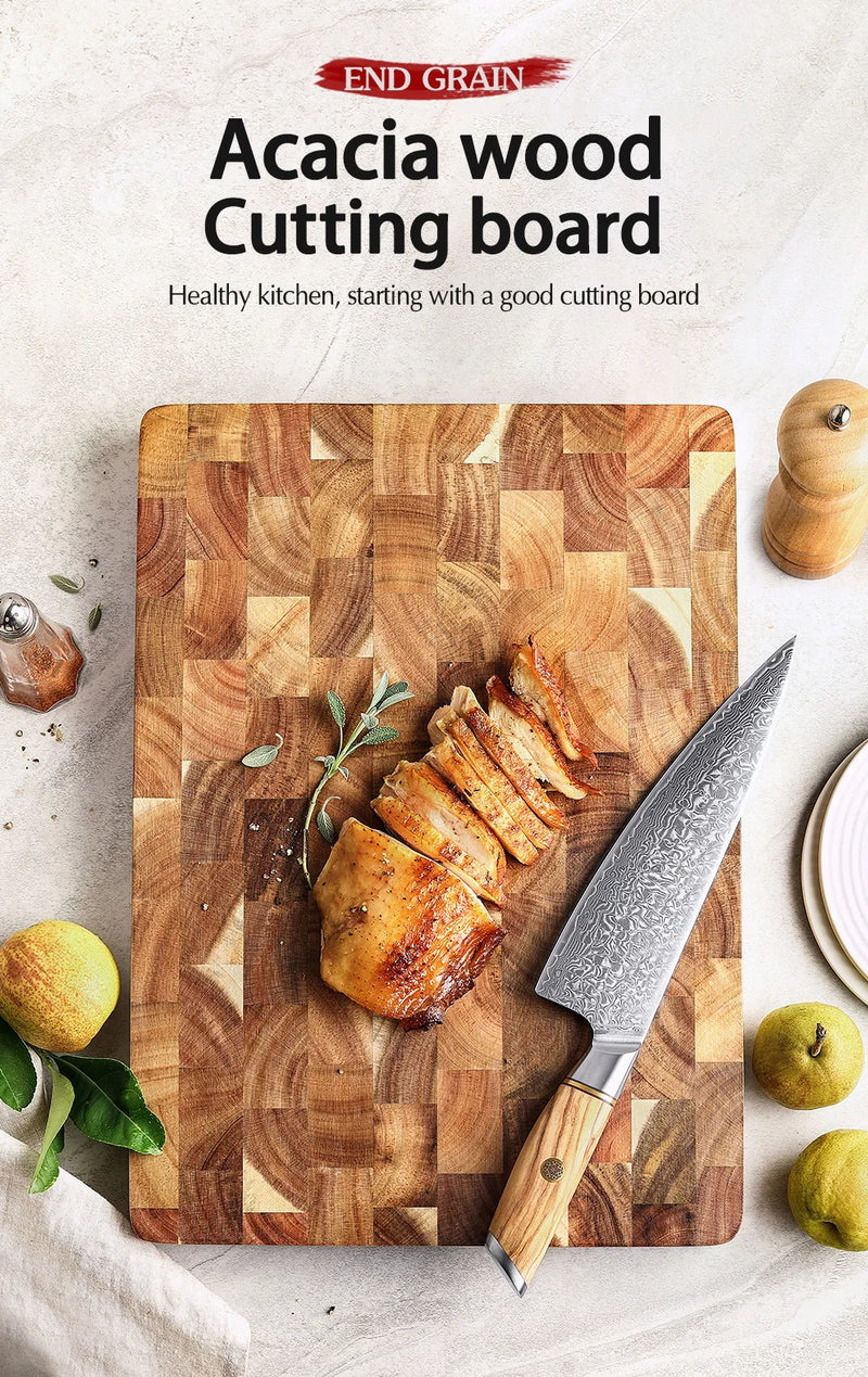 HEZHEN Premium Acacia Wood Splicing Chopping Board