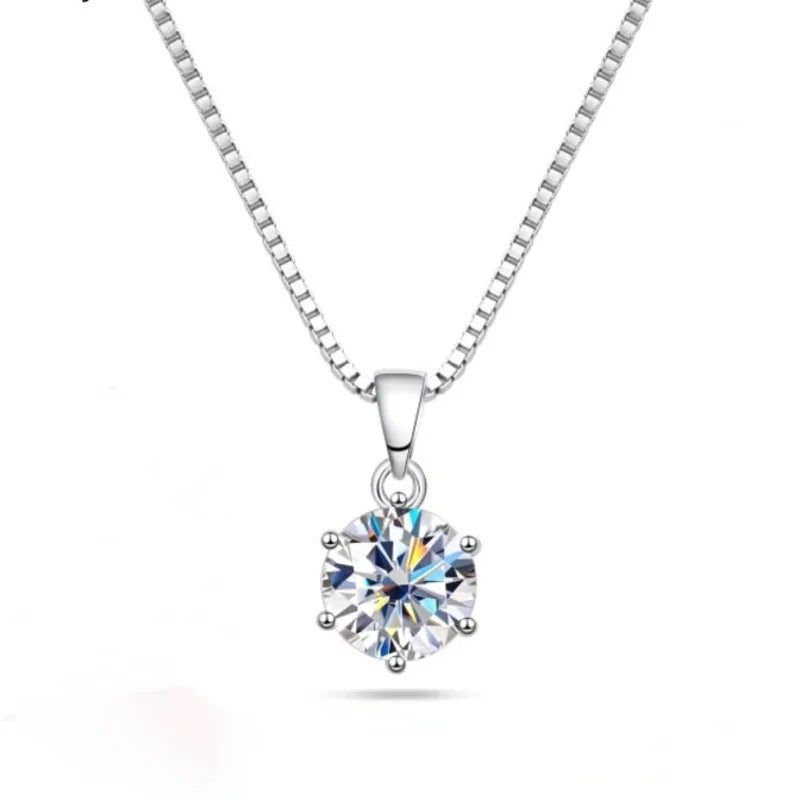 Certified Moissanite Pendant Necklace