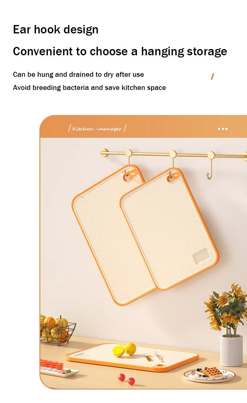 Wheat Straw Double-Sided Antibacterial Cutting Board