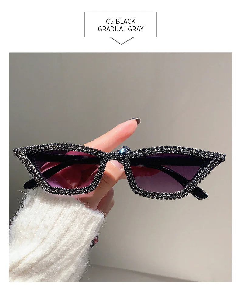 Cateye Rhinestone Sunglasses