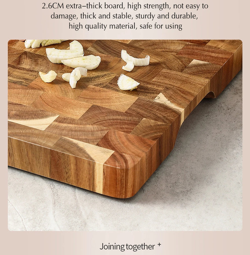 HEZHEN Premium Acacia Wood Splicing Chopping Board