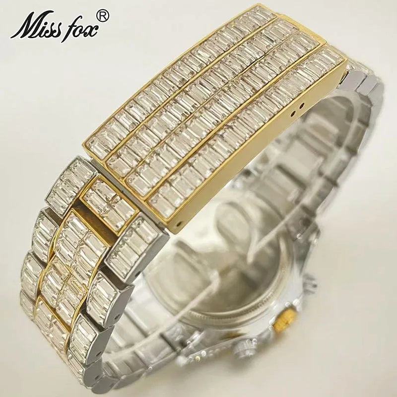 Miss Fox Luxury Multicolored Iced Watch For Men