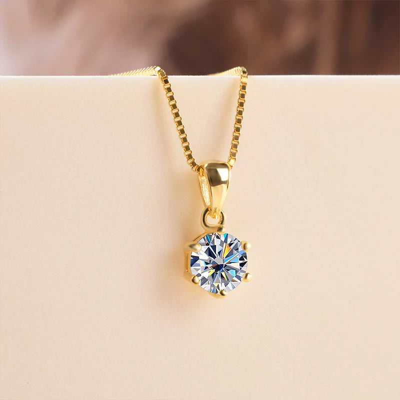 Certified Moissanite Pendant Necklace