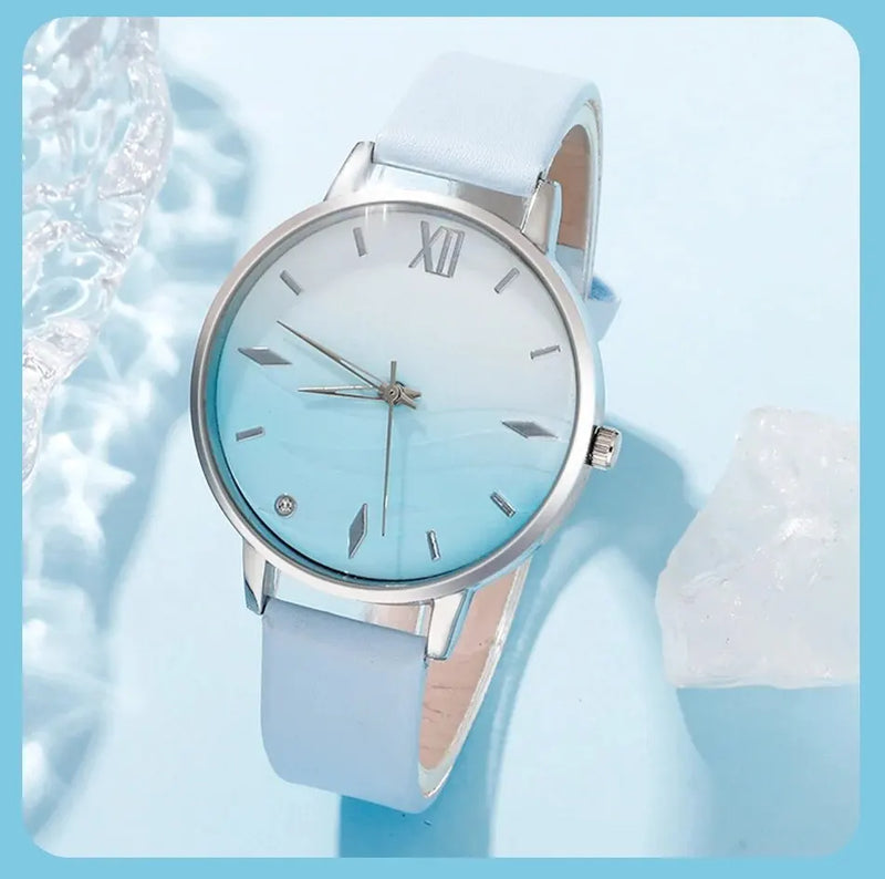 Bue 6pc Set Fashion Women Watch Set