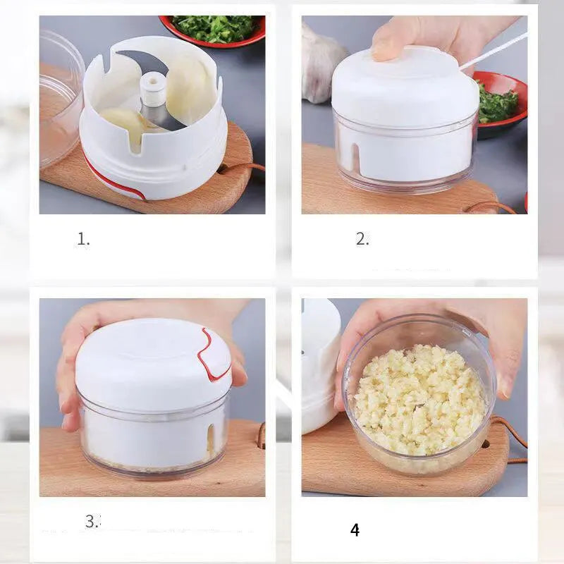 Plastic garlic vegetable crusher