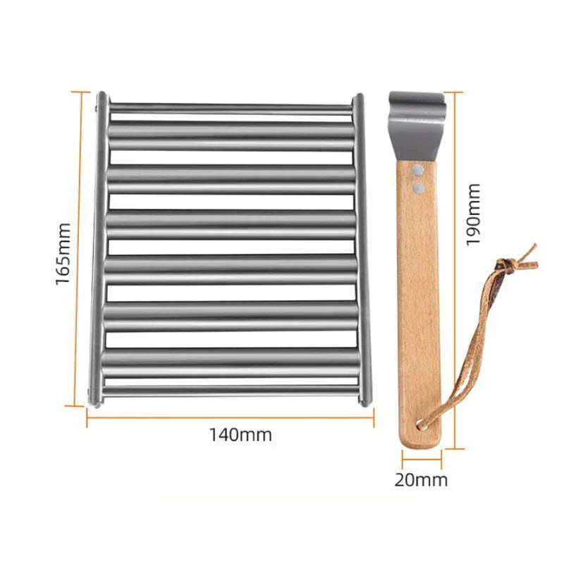 BBQ Tool Sausage Roller Rack Stainless Steel Hot Dog