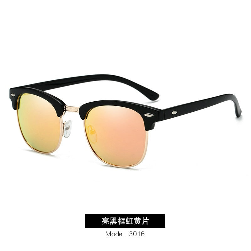 Polarized Sunglasses Men Women Semi Rimless