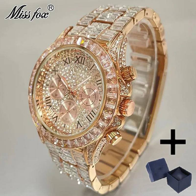 Miss Fox Luxury Multicolored Iced Watch For Men